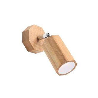 Wonderlamp Aplique de pared de madera madera natural gu10