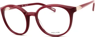 Police VPLF28M Tortoiseshell Acetate Eyeglasses - Bordeaux