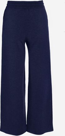 arch4 Womens Cashmere Wide Leg Pants Navy Trousers