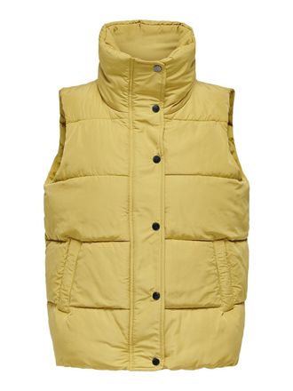 Only Steppweste ONLY ONLNEWCOOL PUFFER WAISTCOAT CC OTW, Damen, Gr. XS (34), gelb (mustard gold), Steppware, Obermaterial: 100% Polyester, unifarben, Weste