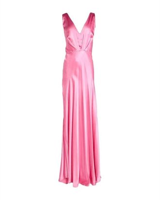 Maliparmi Pink Satin Maxi Dress