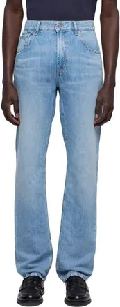 7 For All Mankind The Straight Cotton & Linen Jeans in Coastal at Nordstrom, Size 31