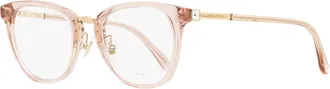 Jimmy Choo London Butterfly Acetate with Crystal Accents Eyeglasses - Nude