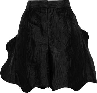 Toga Archives wave-jacquard shorts - women - Polyester/Polyester/Nylon - 38 - Black