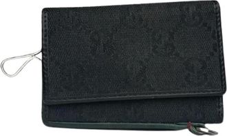 Gucci Pre-owned Accessories, female, Black, Size: ONE SIZE Pre-owned Cotton Key-holder