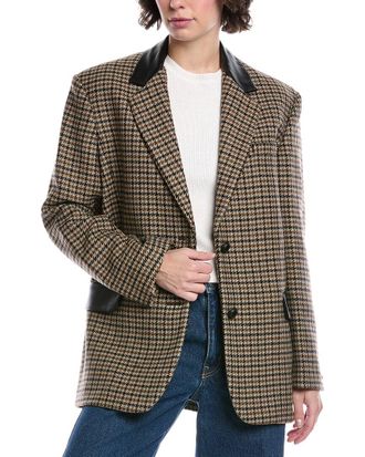 Rag & Bone Rag & Bone Lainey Italian Houndstooth Wool Blazer