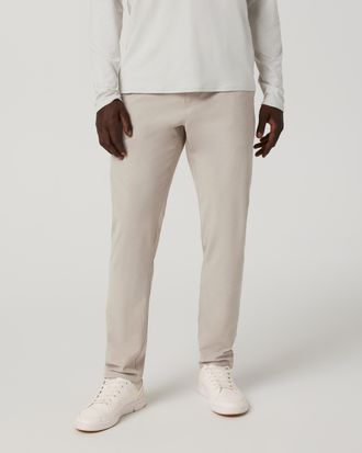 Vuori Clothing Aim Trouser Athletic Slim Fit 30 | Khaki Linen Texture | 28