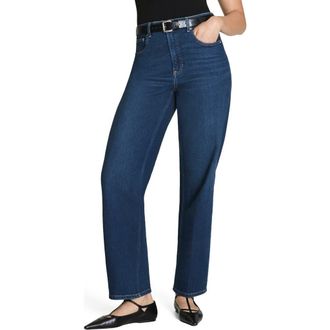 Spanx SPANXshape Authentic 360 High Waist 90s Straight Leg Jeans in Percy Wash at Nordstrom, Size X-Small