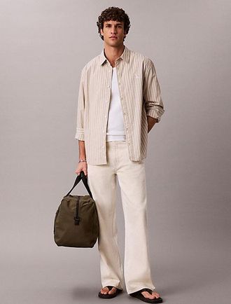 Calvin Klein Relaxed Cotton Poplin Stripe Shirt