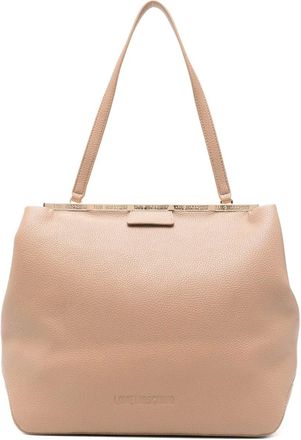 Love Moschino Borsa a spalla con logo - Toni neutri