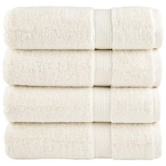 Berkfield Home Premium Bath Towels SOLUND 4 pcs 100x150 cm 600 gsm in Cream