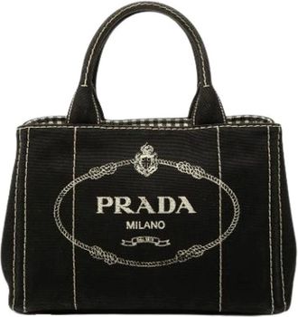 Prada Bolso Tote de Lona Pre-owned - Pre-owned - Mujer - Negro - ONE SIZE