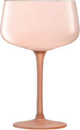 LSA Arc Contrast Set of 4 Saucer Cocktail Glasses in Coral at Nordstrom