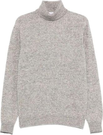 Brunello Cucinelli Grijze Sweaters voor Mannen - Heren - Coltruien - Grijs - L - Truien & Vesten