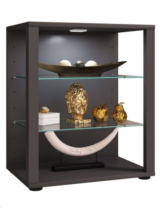 ebuy24 Ebuy24 - Vitrina De Vidrio Vcm De Pie Vitrina De Vidrio Con Vidrio De Seguridad Esg Dimensiones Aprox. Al. 90 X An. 70 X P. 35 Cm Stand Case Glass Mod