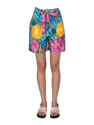 Marni Multicolor Print Cotton Bermuda - Multicolor