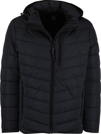 Casamoda Casa Moda winterjas effen donkerblauw borstzak