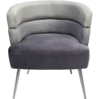 Kare Design Sill&oacute;n terciopelo gris