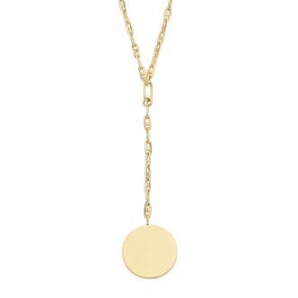 Fossil Womens Heritage D-Link Gold-Tone Stainless Steel Y-Neck Necklace