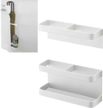 OEM Soporte Para Paraguas Con Im&aacute;n, Montaje En Pared Y Bandeja Recogegotas - Blanco - Accesorio Para Recibidor