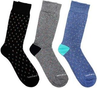 Unsimply Stitched Assorted 3-Pack of Crew Socks in Black Multi at Nordstrom Rack