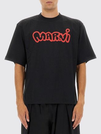 Marni T-shirt in cotone con logo Marni