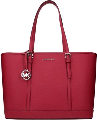 Michael Kors Dames, Tassen, Rood, Maat: ONE Size Leer