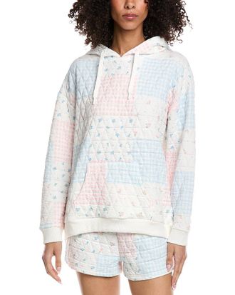 Vintage Havana Patchwork Quilted Hoodie