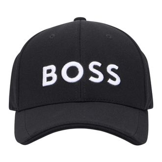 HUGO BOSS Gebreide piqu&eacute; pet met geborduurd logo - Heren - Petten - Zwart - ONE Size - Polyester - Accessoires