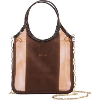 Dolce Vita Sylvene Canvas Crossbody in Chocolate at Nordstrom