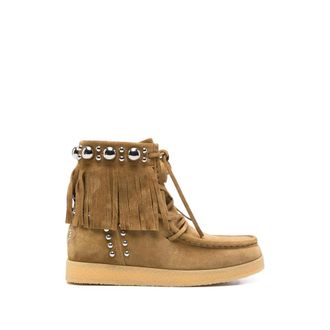 Valentino Garavani Lace-up Boots, female, Brown, Size: 8 1/2 US Shoes Valentino Garavani