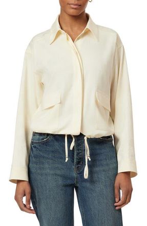 Scotch & Soda Drawstring Waist Utility Shirt in Eggnog at Nordstrom, Size 10 Us
