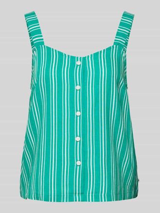 Tom Tailor Denim Leinentop mit Knopfleiste in Grass, Größe S