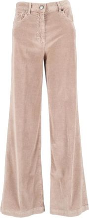 PESERICO Wijde broek - Dames - Wijde Broeken - Beige - M - Broeken