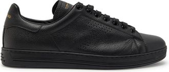 Tom Ford Warwick Grained Leather Sneakers - Black - 45 (IT45 / UK11)