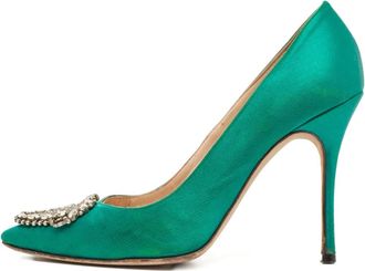 Manolo Blahnik Pumps con decorazione - Verde