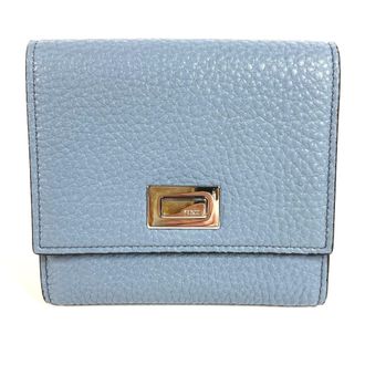 Fendi Blue Leather Wallet (Bi-Fold) (Pre-Owned)