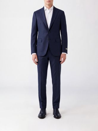 Canali Completo monopetto in pura lana vergine con revers classici