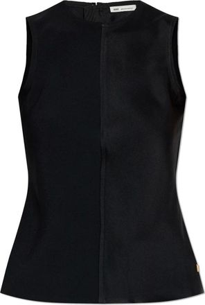 Ami Dames, Tops, Zwart, Maat: M Leer