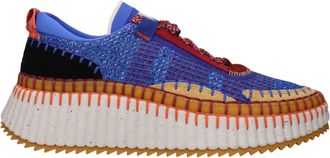 Chlo&eacute; Blue Fabric Chunky Womens Sneakers