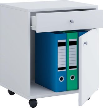 ebuy24 Vcm Roll Container Contenedor Lateral Con Caj&oacute;n Dimensiones Aprox. Al. 54 X An. 45 X T. 38 Cm Contenedor De Oficina - Masola (blanco)