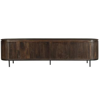 Moloo Mueble de tv de 210 cm en madera maciza marr&oacute;n