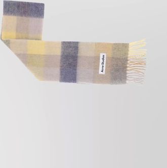 Acne Studios checked wool blend scarf