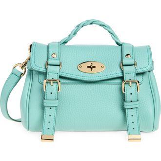 Mulberry Mini Alexa Leather Satchel in Marina Blue at Nordstrom