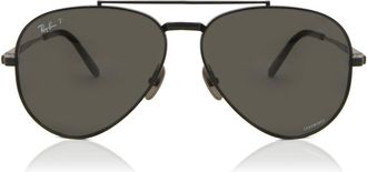 Ray-Ban RB8225 Aviator Titanium 3141K8 Mens Sunglasses Black Size 62