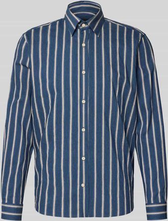 Bugatti Regular Fit Freizeithemd mit Kentkragen in Marine, Gr&ouml;&szlig;e XXL