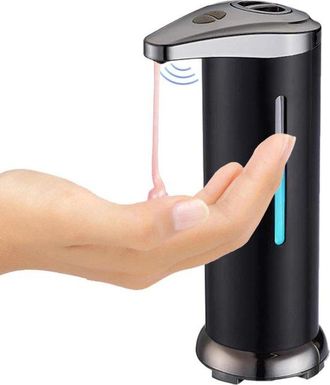 OEM Dispensador De Jab&oacute;n - Bomba Autom&aacute;tica - Lavado De Manos Sin Contacto - Funciona Con Pilas - 20 Cm De Alto - Negro