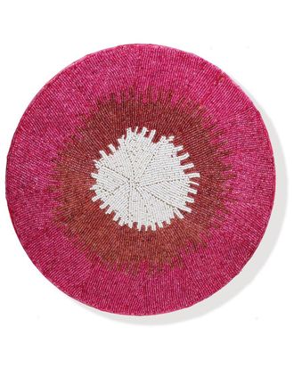 Tiramisu Fuchsia Solar Beaded Charger