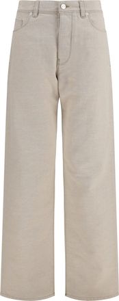 Fendi Womens Jeans Selleria Ivory Denim Cotton