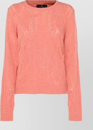 Etro cable knit crewneck sweater